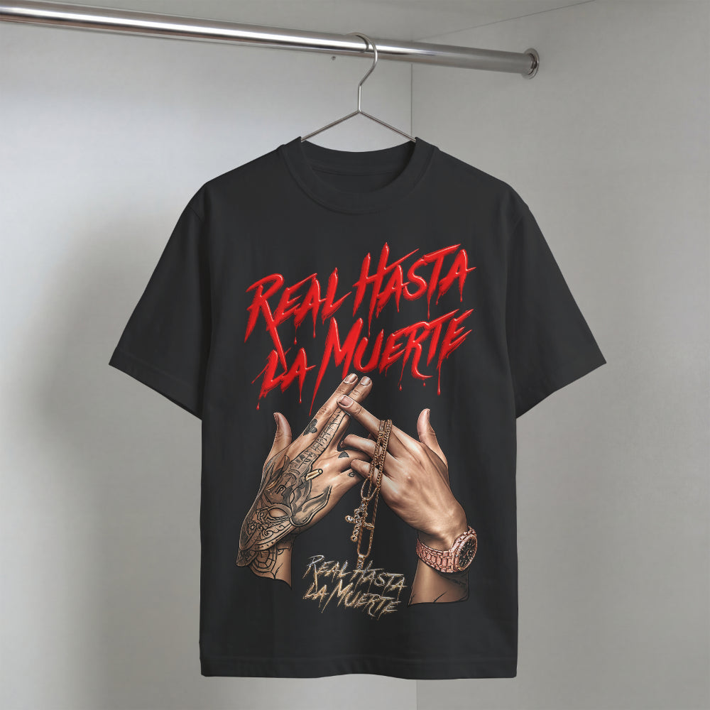 Real Hasta La Muerte Oversized Graphic T-Shirt
